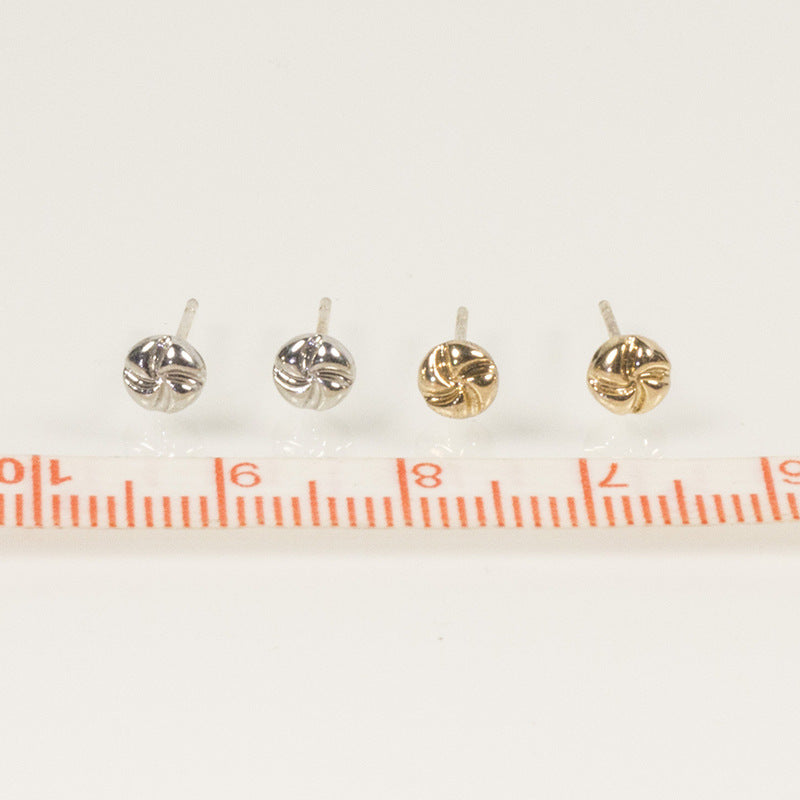 Small Round Knot Stud Earrings