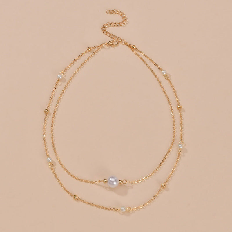 Double Layer Pearl Necklaces