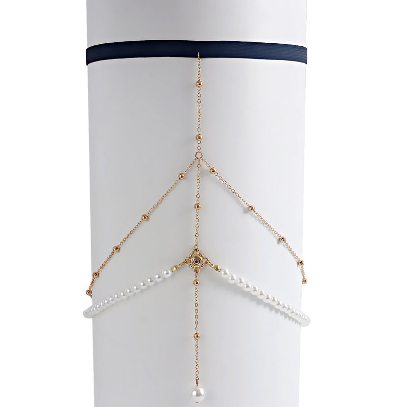 Multi-Layer Pearl Chain Leg Chain