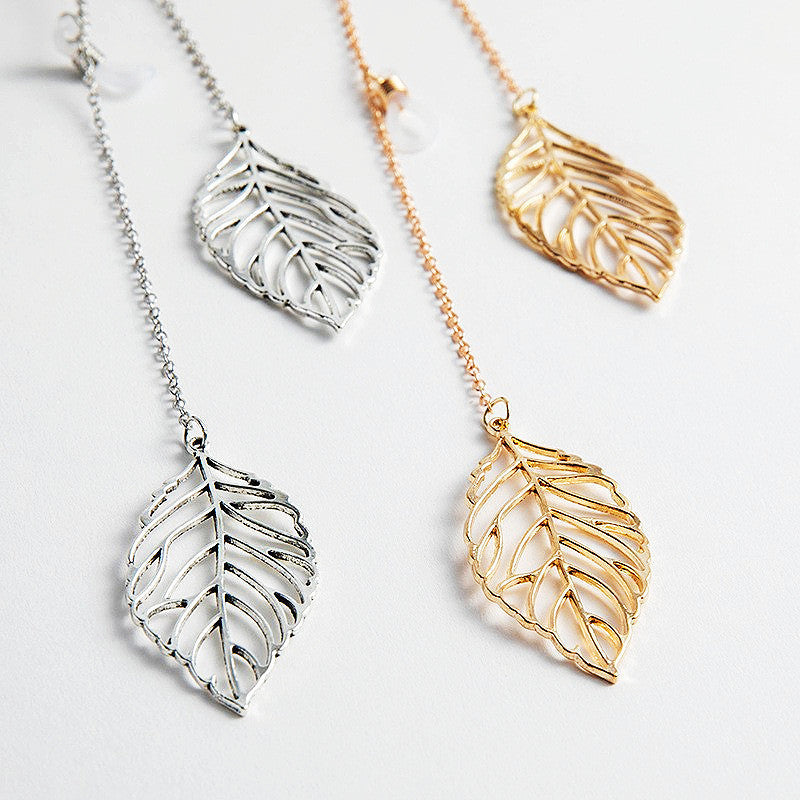 Classic Sunglasses Chain Hollow Leaf Pendant