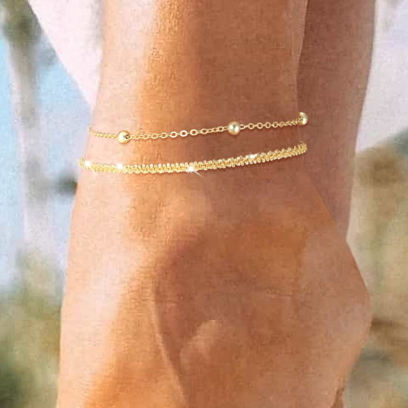 Multi Layer Anklet Fashion Gold Ankle Jewelry