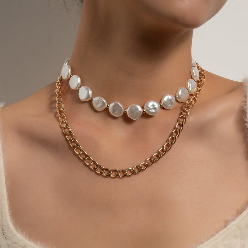 Baroque Pearl Necklace Multi Layer