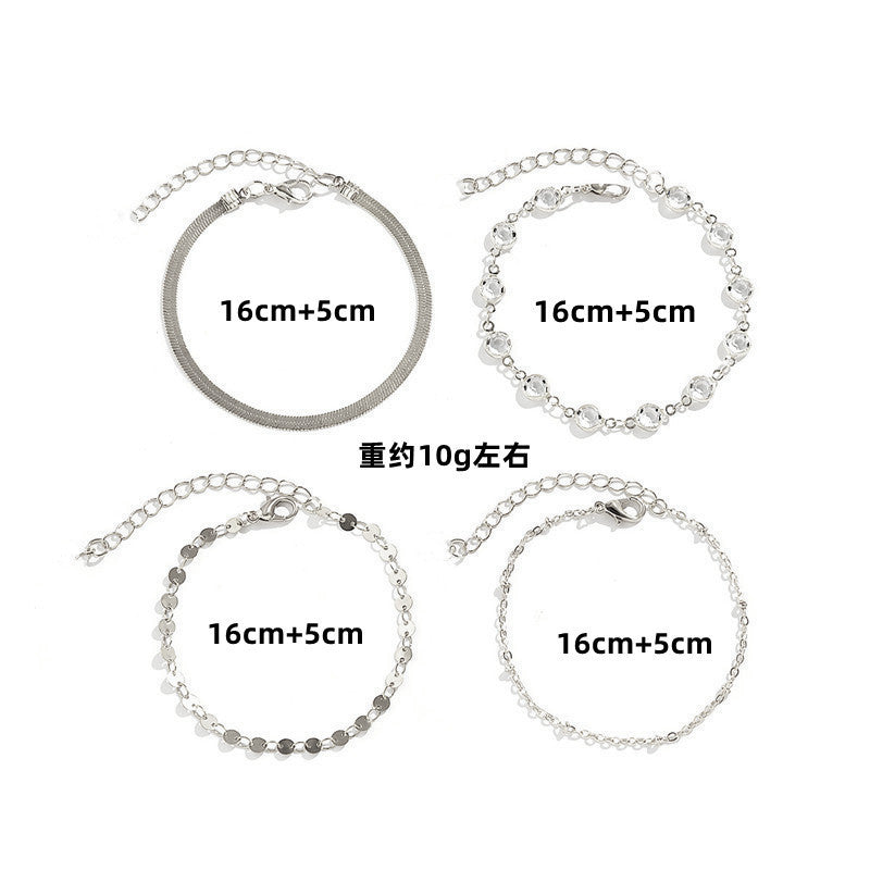 Paperclip Link Chain Bracelet Set