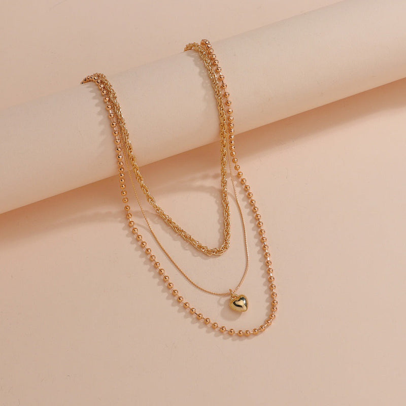 Multi Layer Heart Necklace for Women
