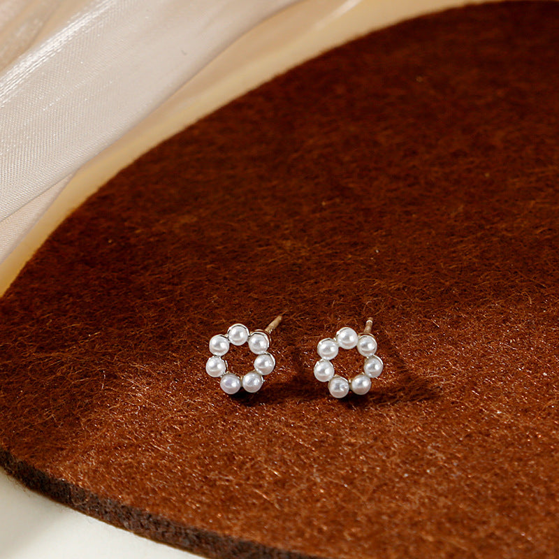 Imitate Pearl Flower Earrings