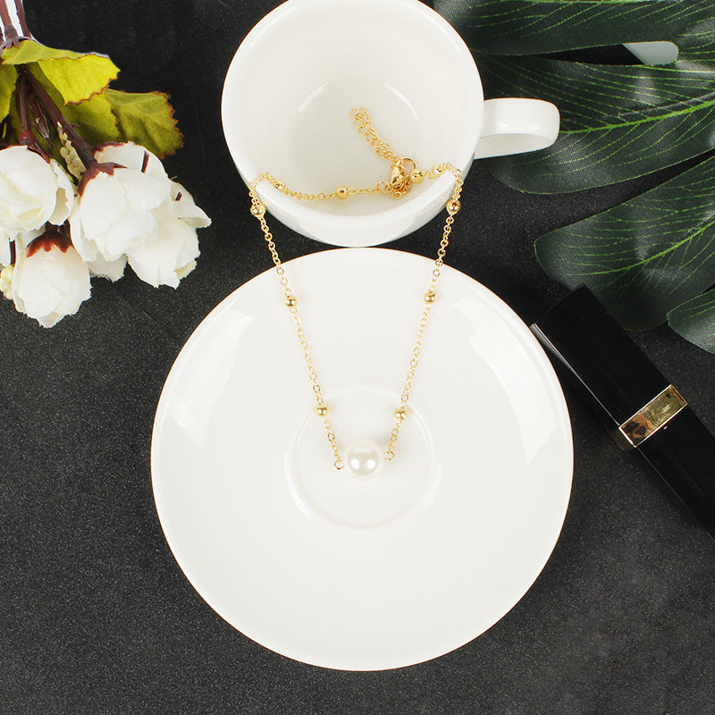 Pearl Bead Chain Necklace