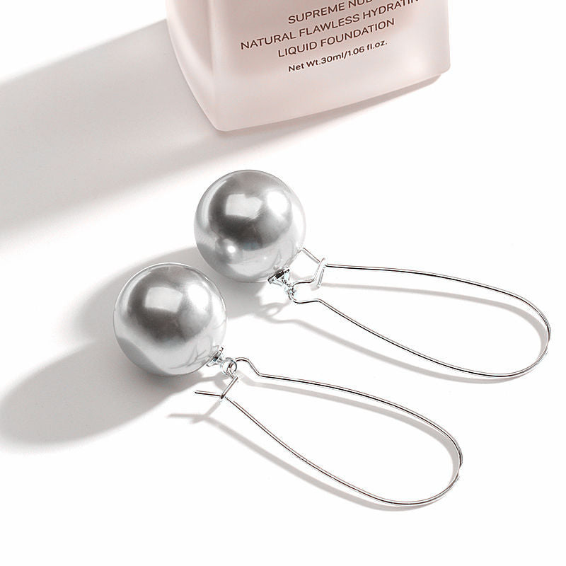 Red Pearl Charm Earrings