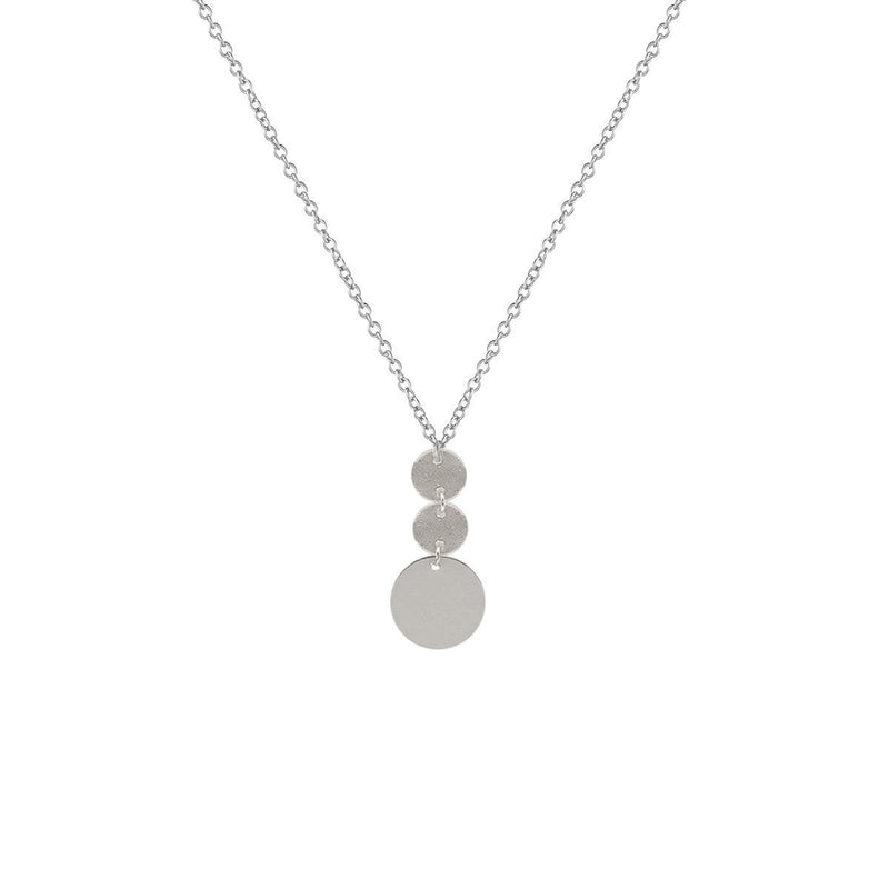 Long Disc Pendant Necklace