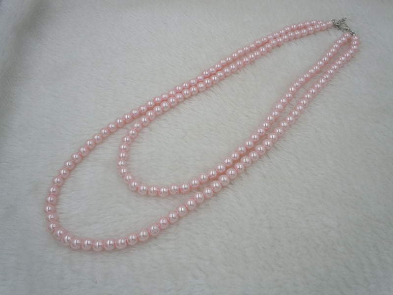 Double layer Pink Pearl Necklace