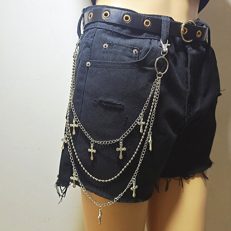 Cross Keychain Punk Trouser Wallet Chain Hip Hop Jeans Chains