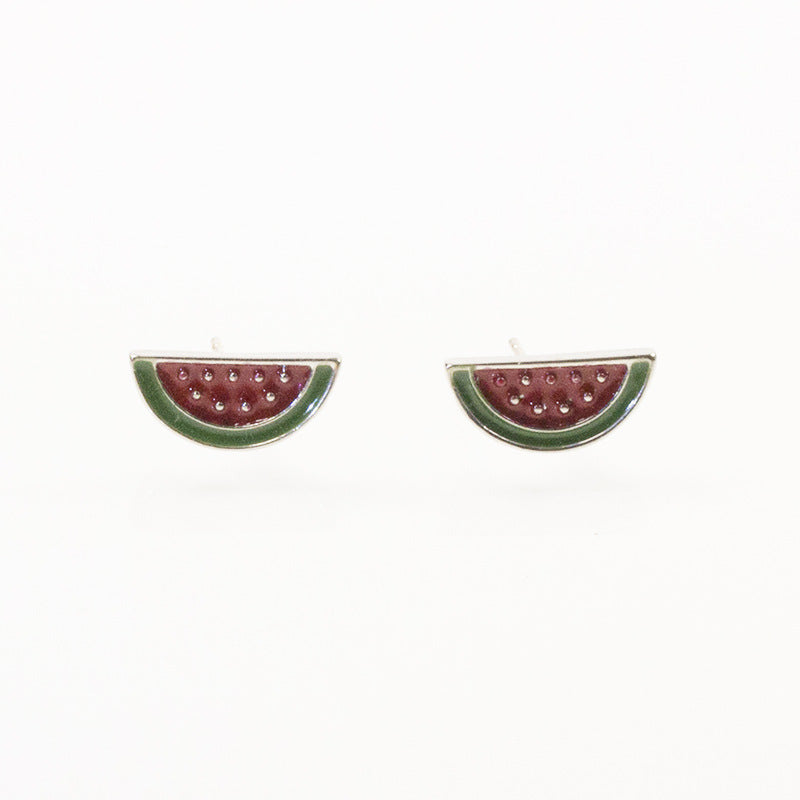 Enamel Watermelon Stud Earring