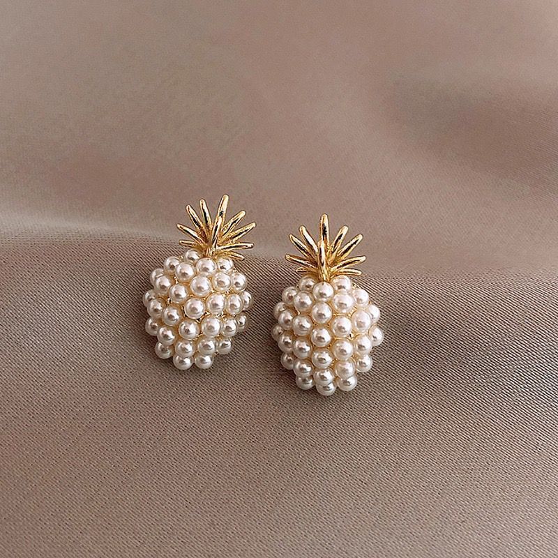 Pearl Pineapple Earrings