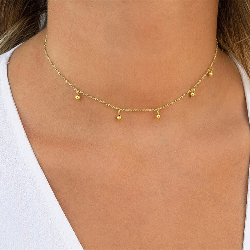 Tassel Mini Ball Pendant Necklace