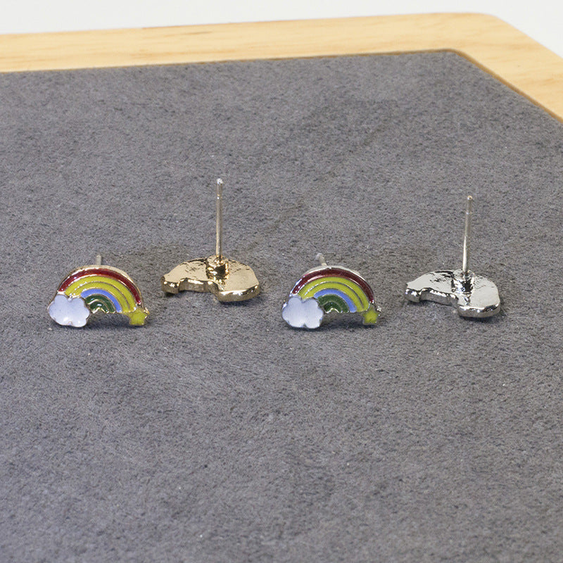 Rainbow Clouds Earring