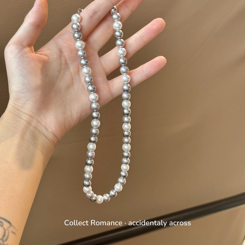 Imitation Pearl Beads Handmade Ball Chain Collar Necklace