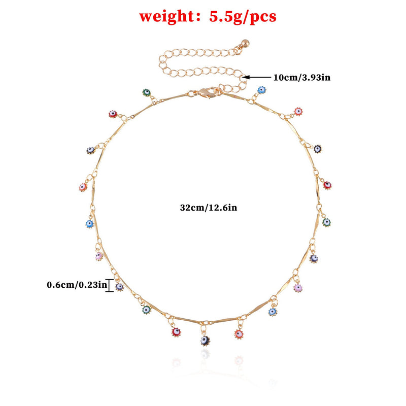 Colorful Bead Chain Necklace