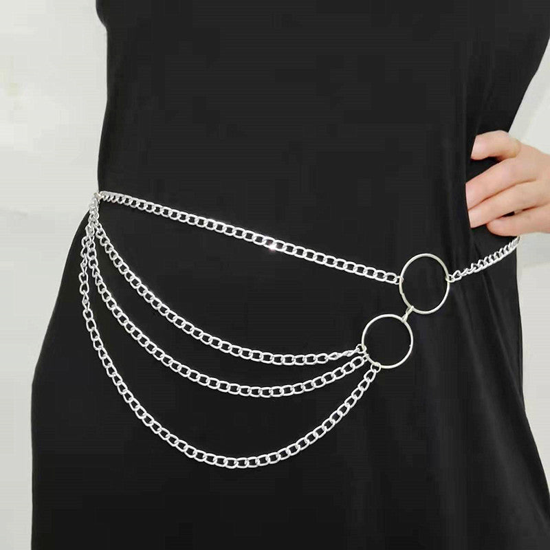 Goth Punk Style Double Layer Metal Pants Chain