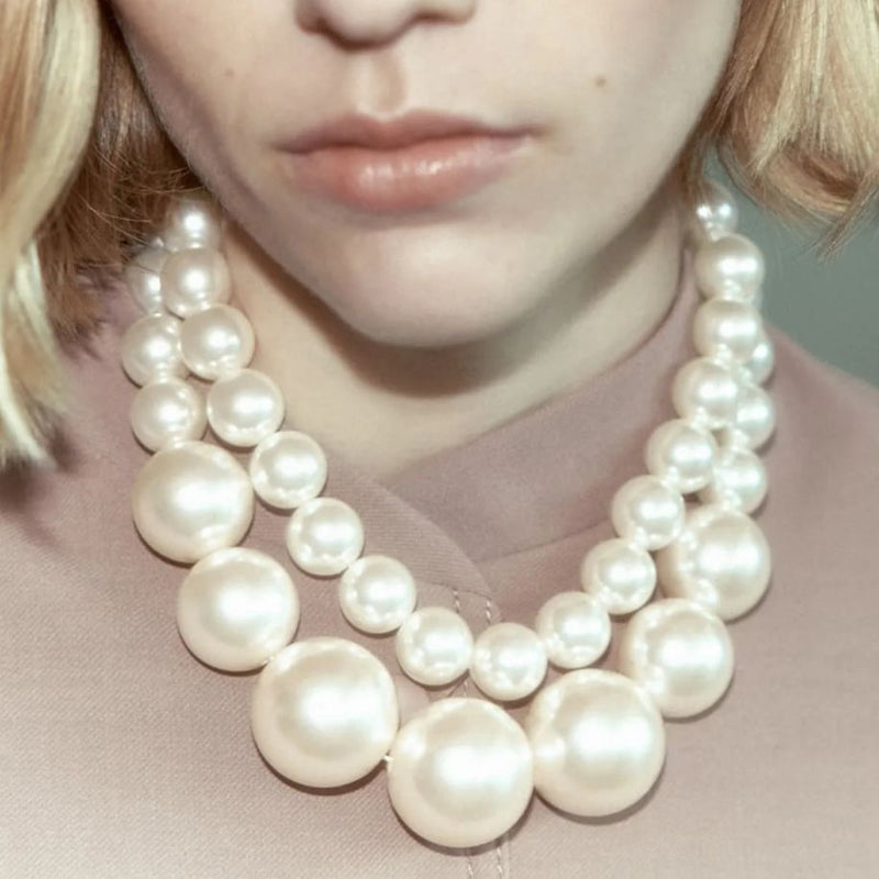 Exaggerated Large Jewelry Pearl Choker Chain