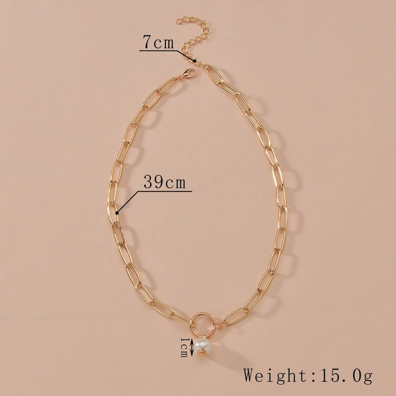 Pearl Pendant Choker Necklace for Women