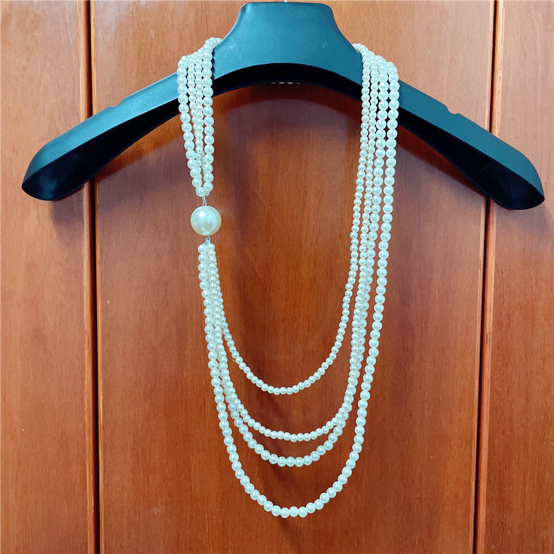 Multi Layer Pearl Women Design Wholesales Luxury Large Pearl Jewelry
