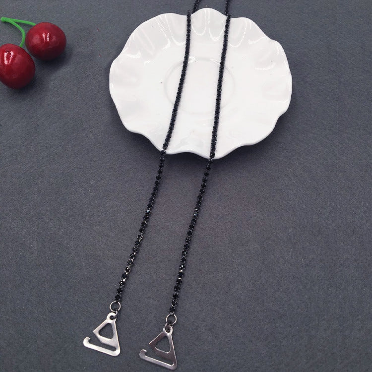 Metal Invisible Bra Straps with Rhinestone Comfortable Shoulder Underwear Accessories