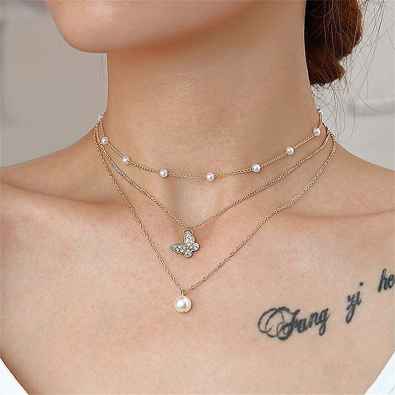 Women Rhinestone Choker Necklace