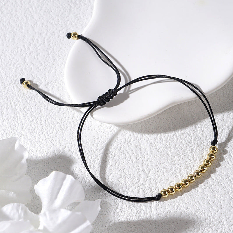 Tiny Metallic Beaded Women String Bracelets