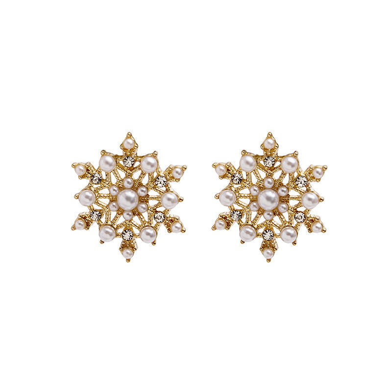 Snowflake Christmas Earrings Women