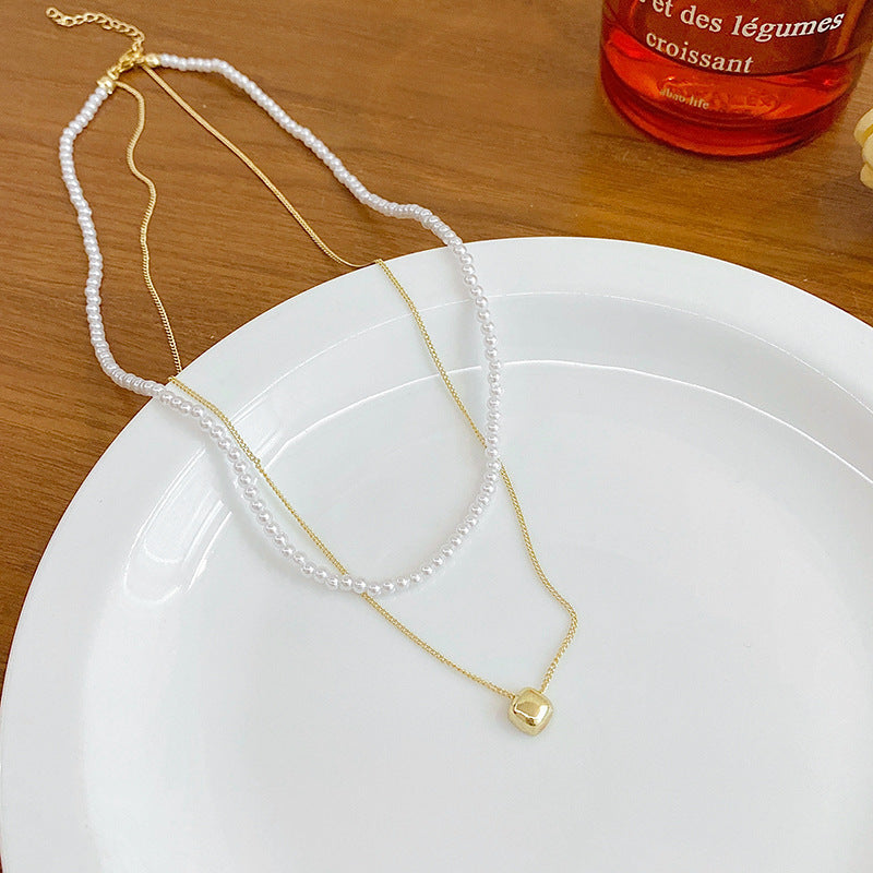 Pearl Necklaces White Pearl Beaded Necklace for Women