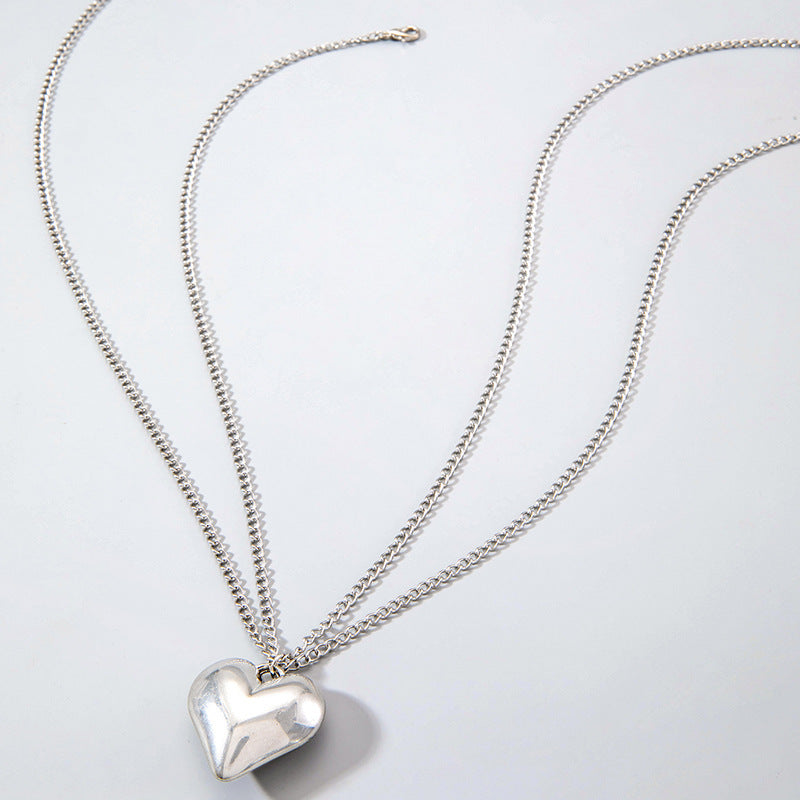 Love Heart Pendant Chest Chain for Women