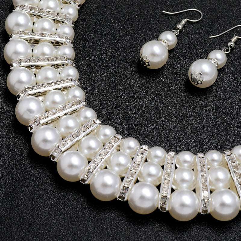 Multi-Layered Imitation Pearl Jewelry Set