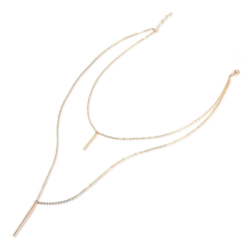 Layered Chain Jewelry Choker Necklace