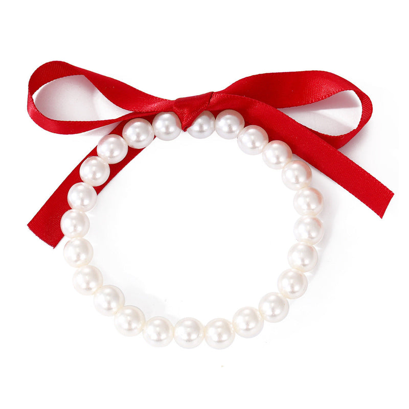 Beads Pearl Bow Bowknot Bracelet