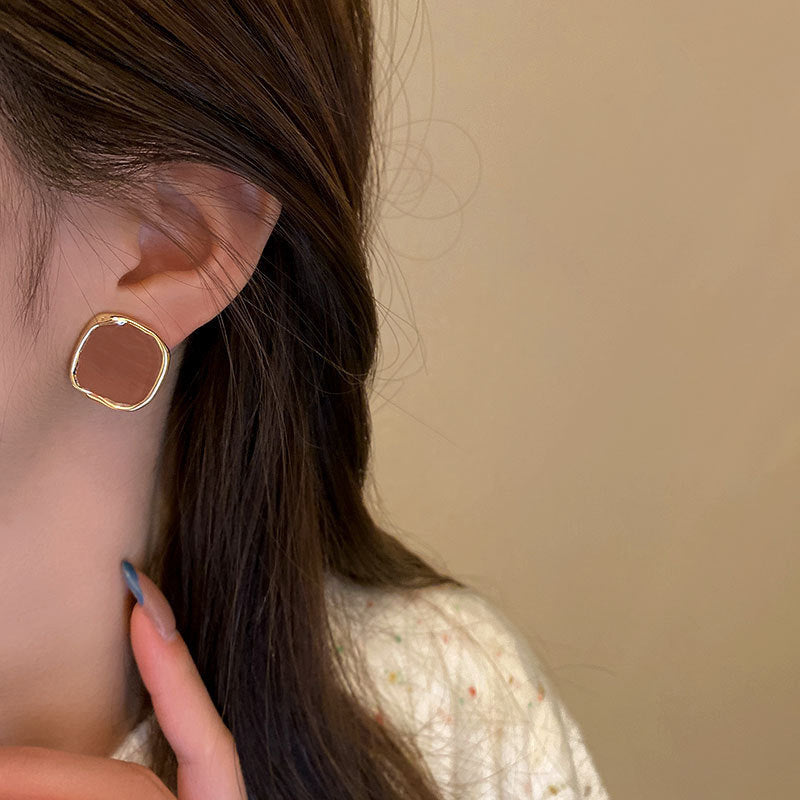 Retro Irregular square Earrings