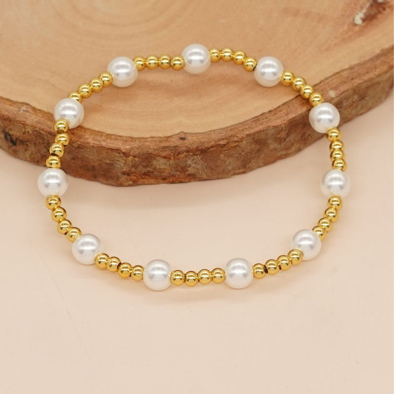 Elastic Pearl Beaded Bracelet