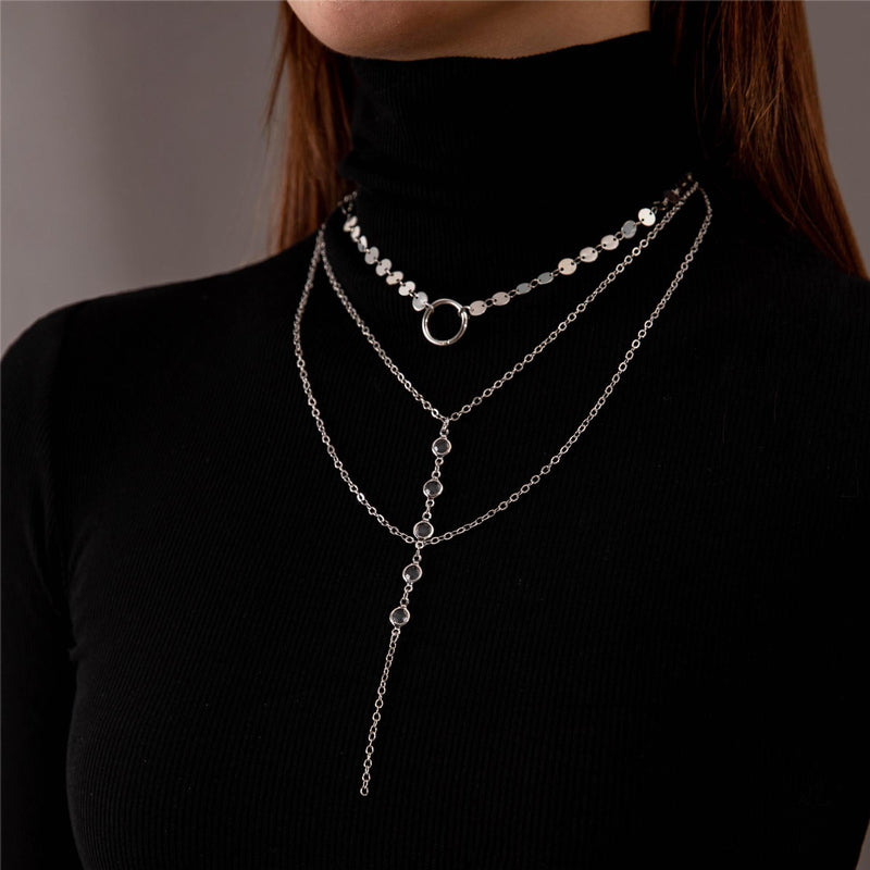 Long Y-shaped Multilayer Necklace Sexy Pendant Necklace