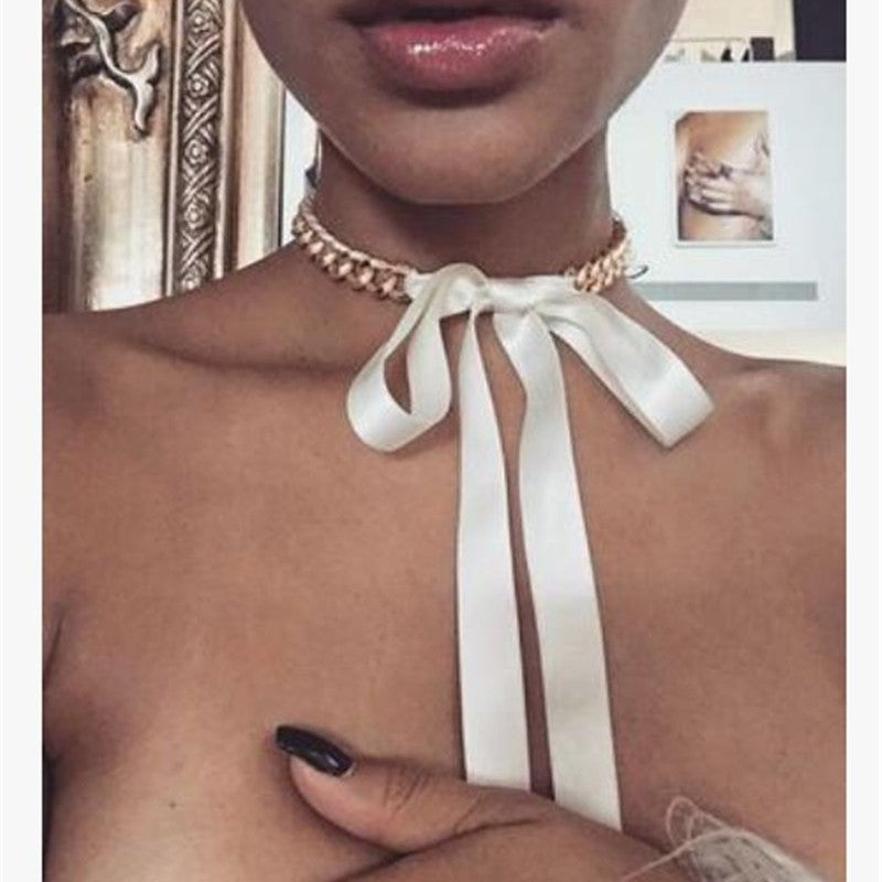 Rope Long Chain Necklace Rock Girl Choker