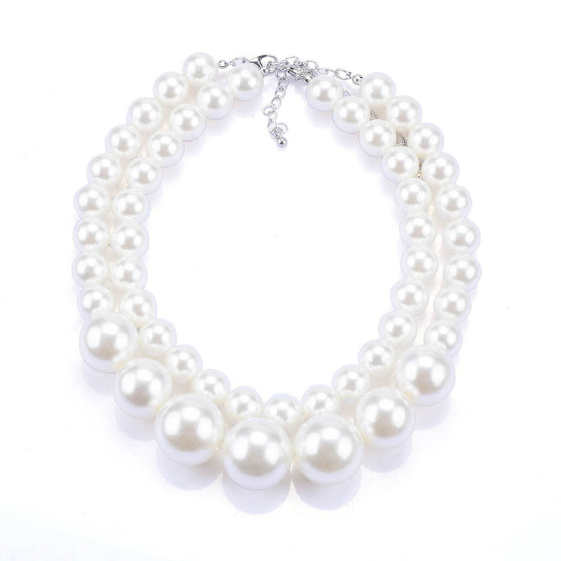 Exaggerated Large Jewelry Pearl Choker Chain