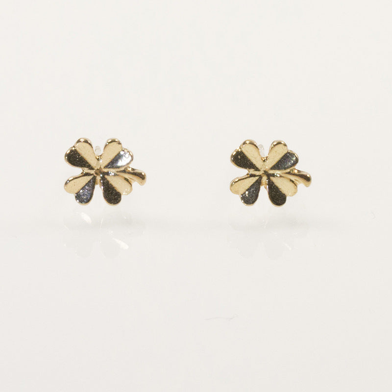Small Four Leaf Clover Stud Earings