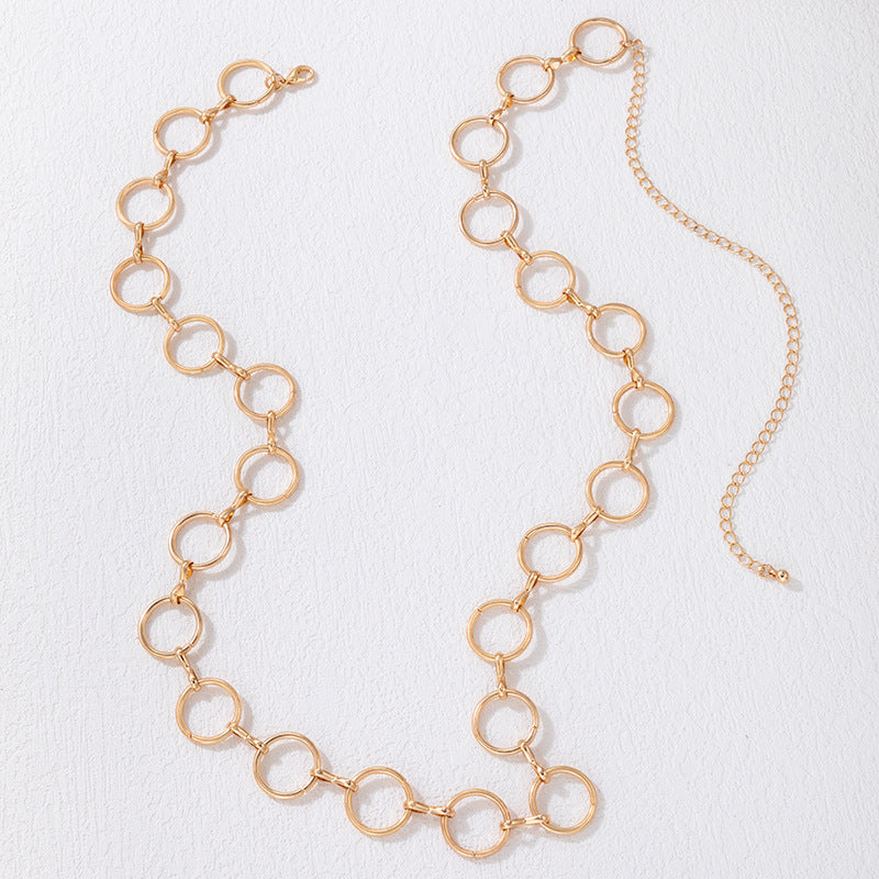 Hollow Circle Waist Chain Boho