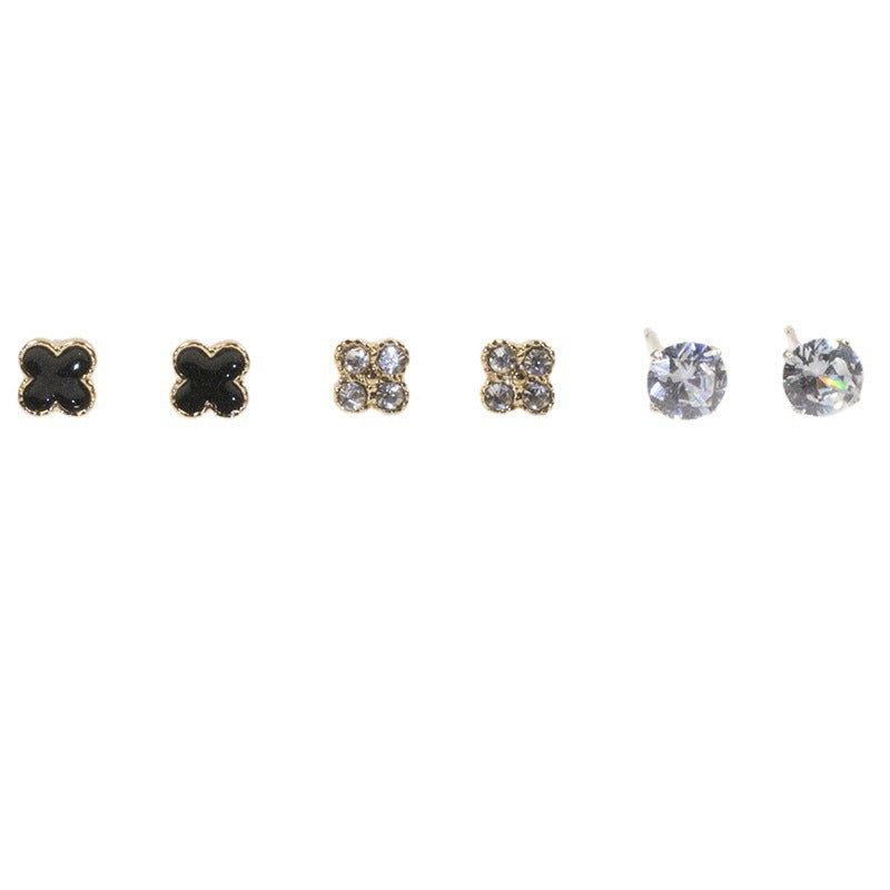 Clover stud earrings set