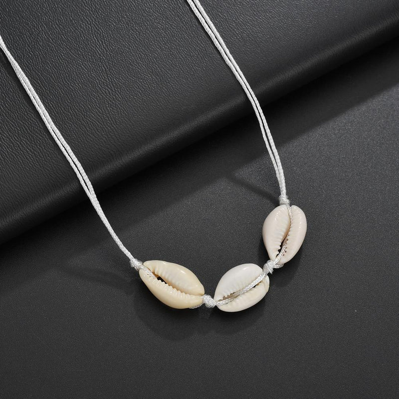 Thread Beaded Shell Necklace