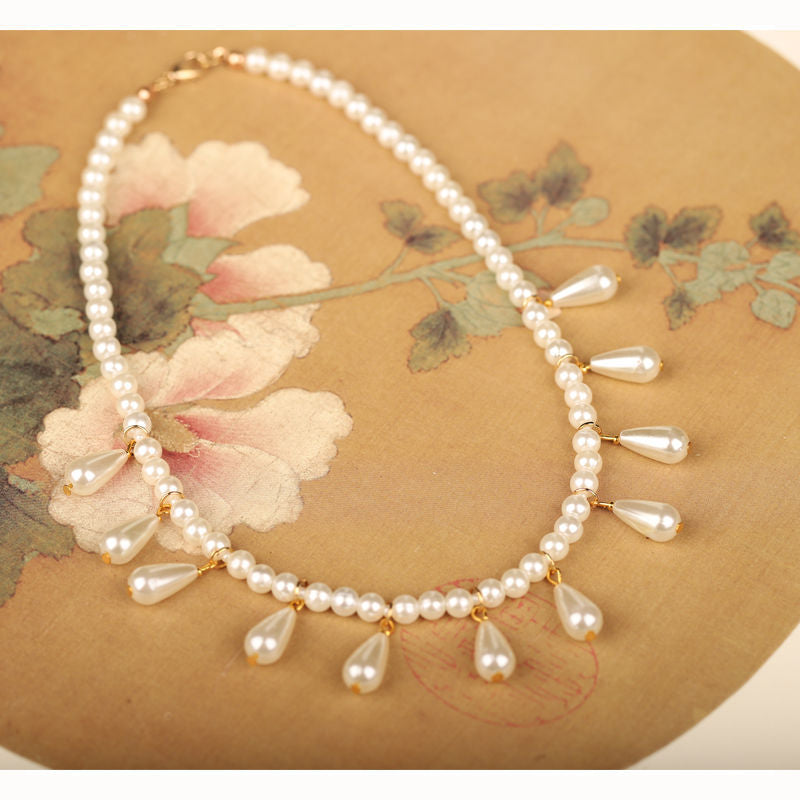 Pearl Tassel Necklace Bridal Necklace