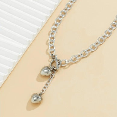 Custom Love Heart Charm Choker Necklace