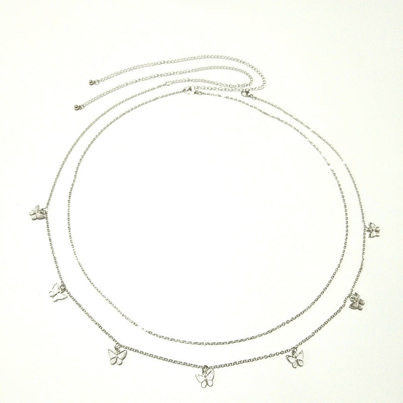 Mini Butterfly Pendant Waist Chain Elegant Waist Belly Chain