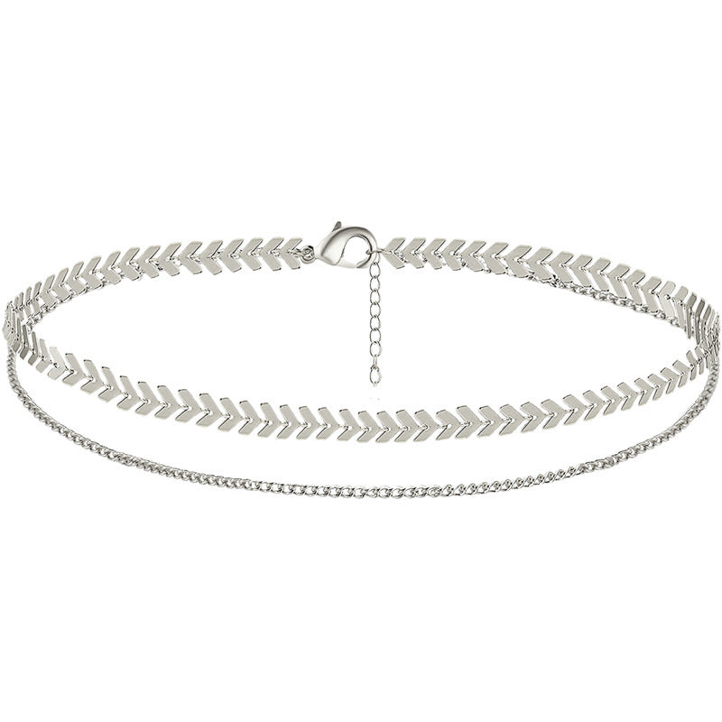 Metal Thick Chain Double Ankle Bracelet for Women