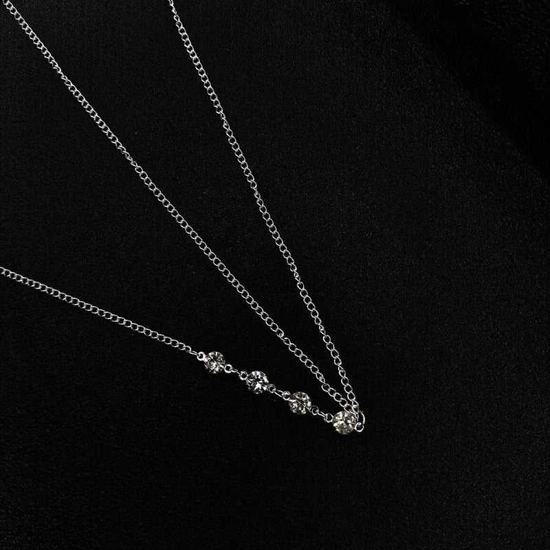Chain Back Crystal Women Necklace Jewelry