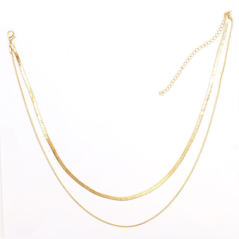 Double Layer Snake Chain Necklace