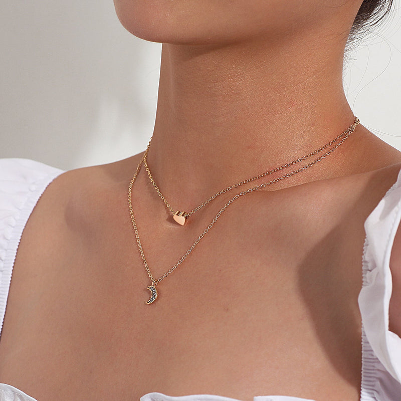 Double Layer Heart Necklace