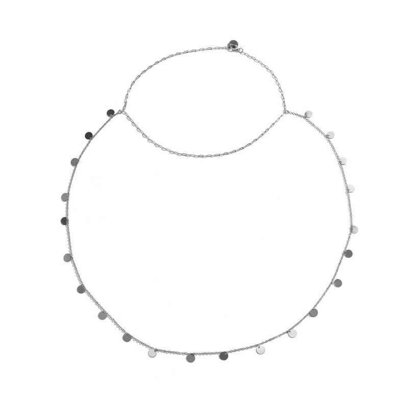 Bridal Jewelry Small Disc Tassel Body Chain Necklace Sexy Beach